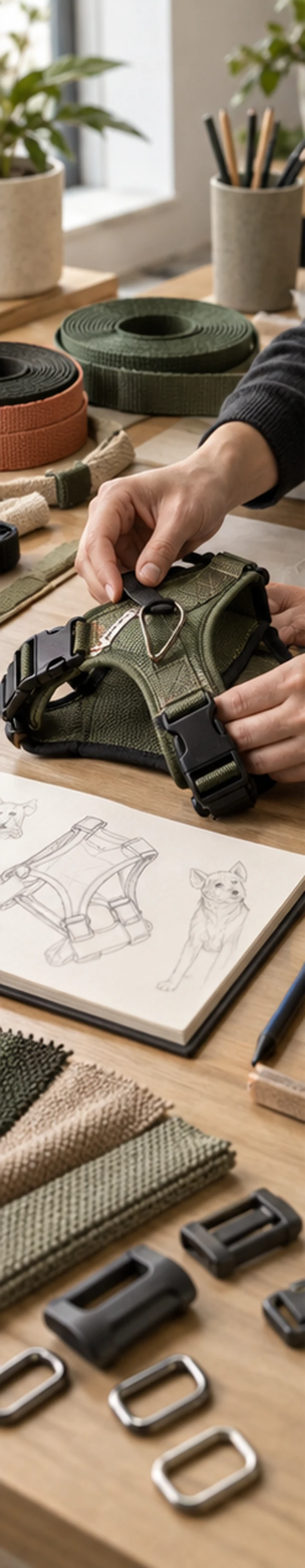 Focused pet harness product development and prototype review