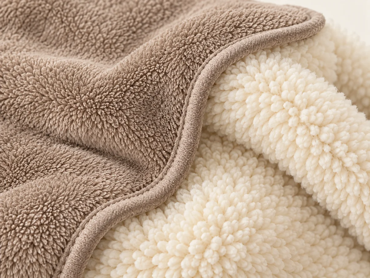 Pet blanket illustrative construction close-up