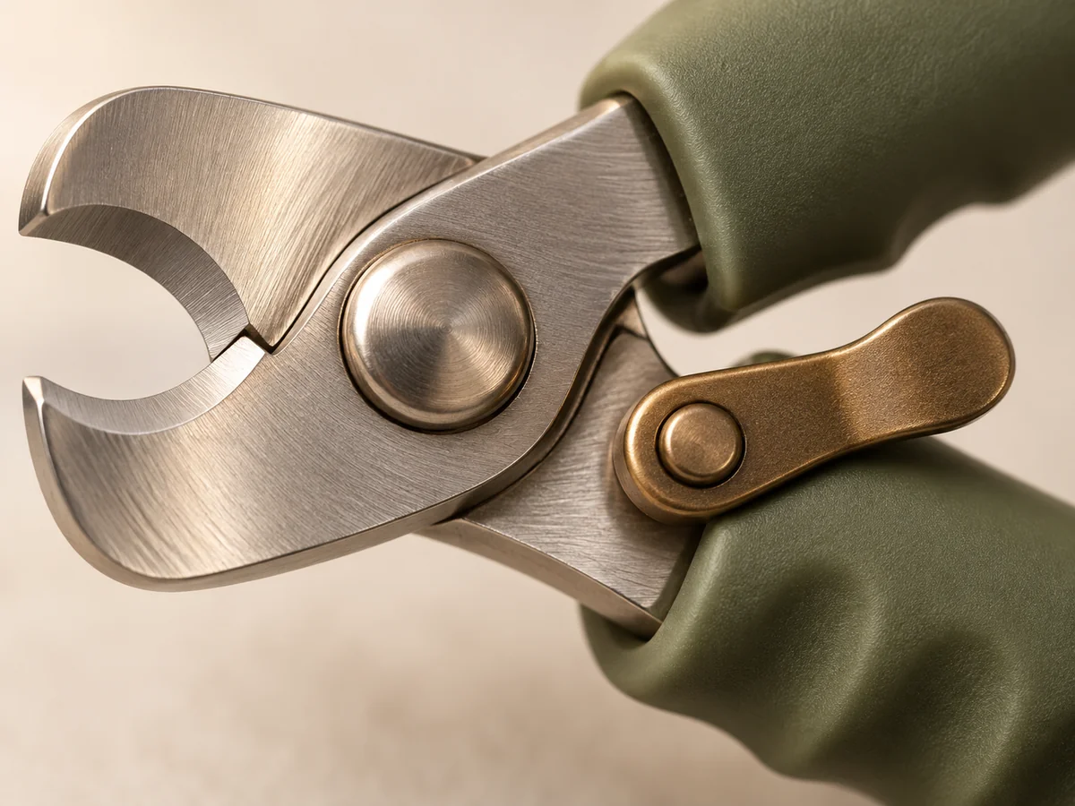 Nail clipper illustrative construction close-up