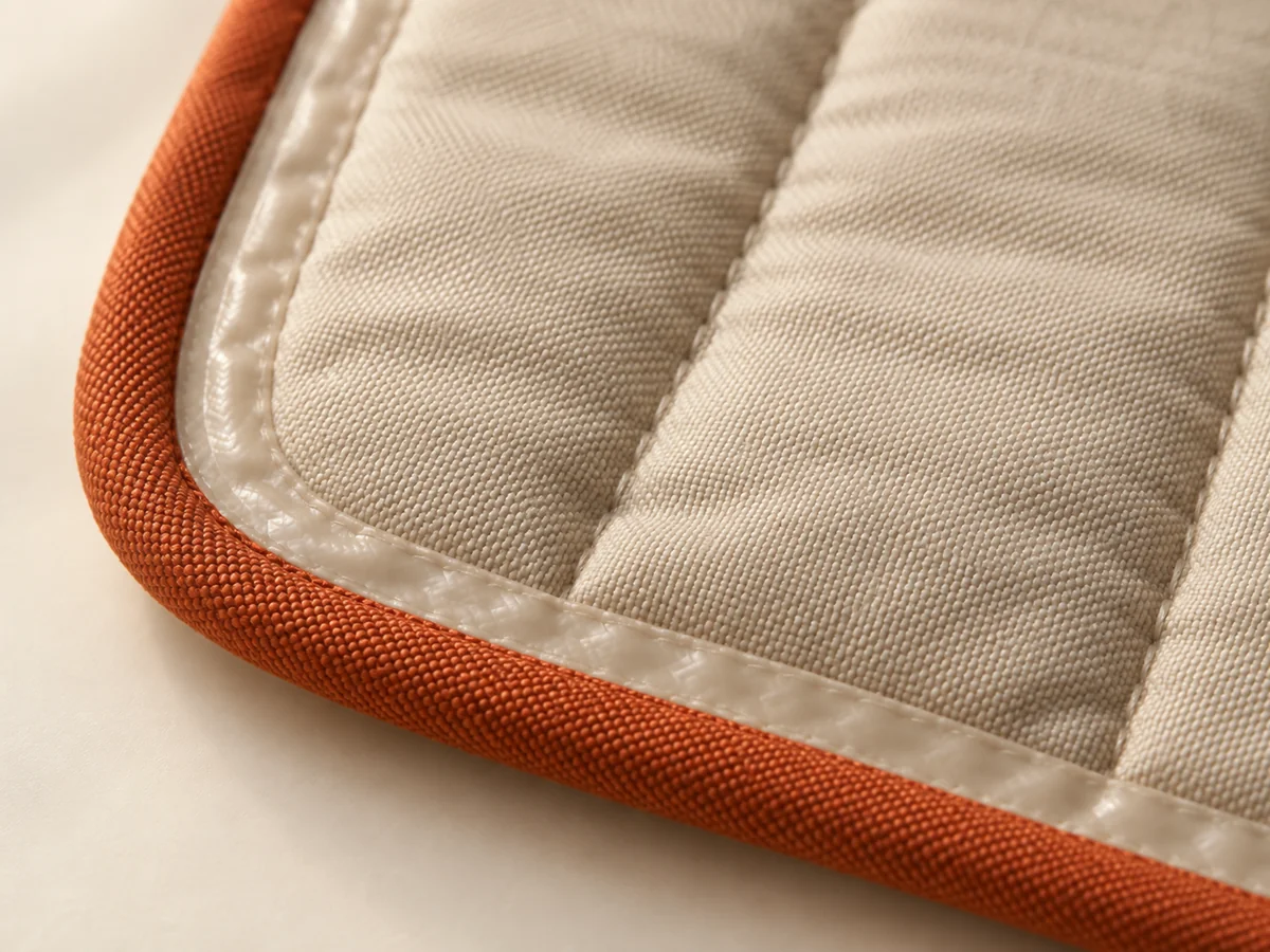 Cooling mat illustrative construction close-up