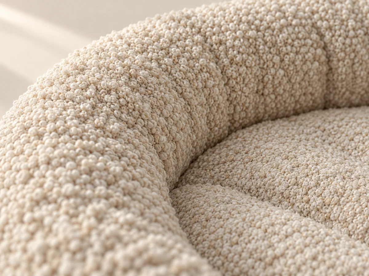 Donut bolster bed illustrative construction close-up