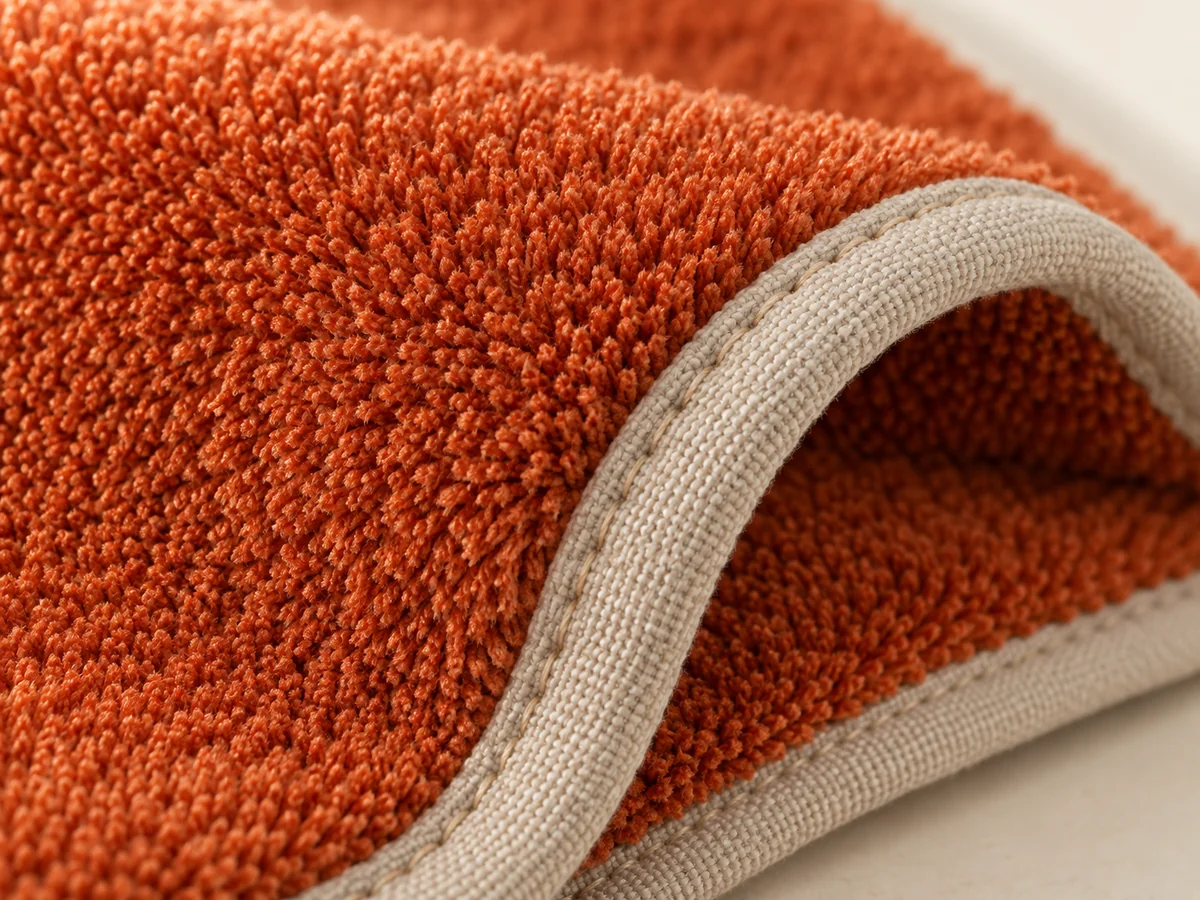 Drying towel illustrative construction close-up