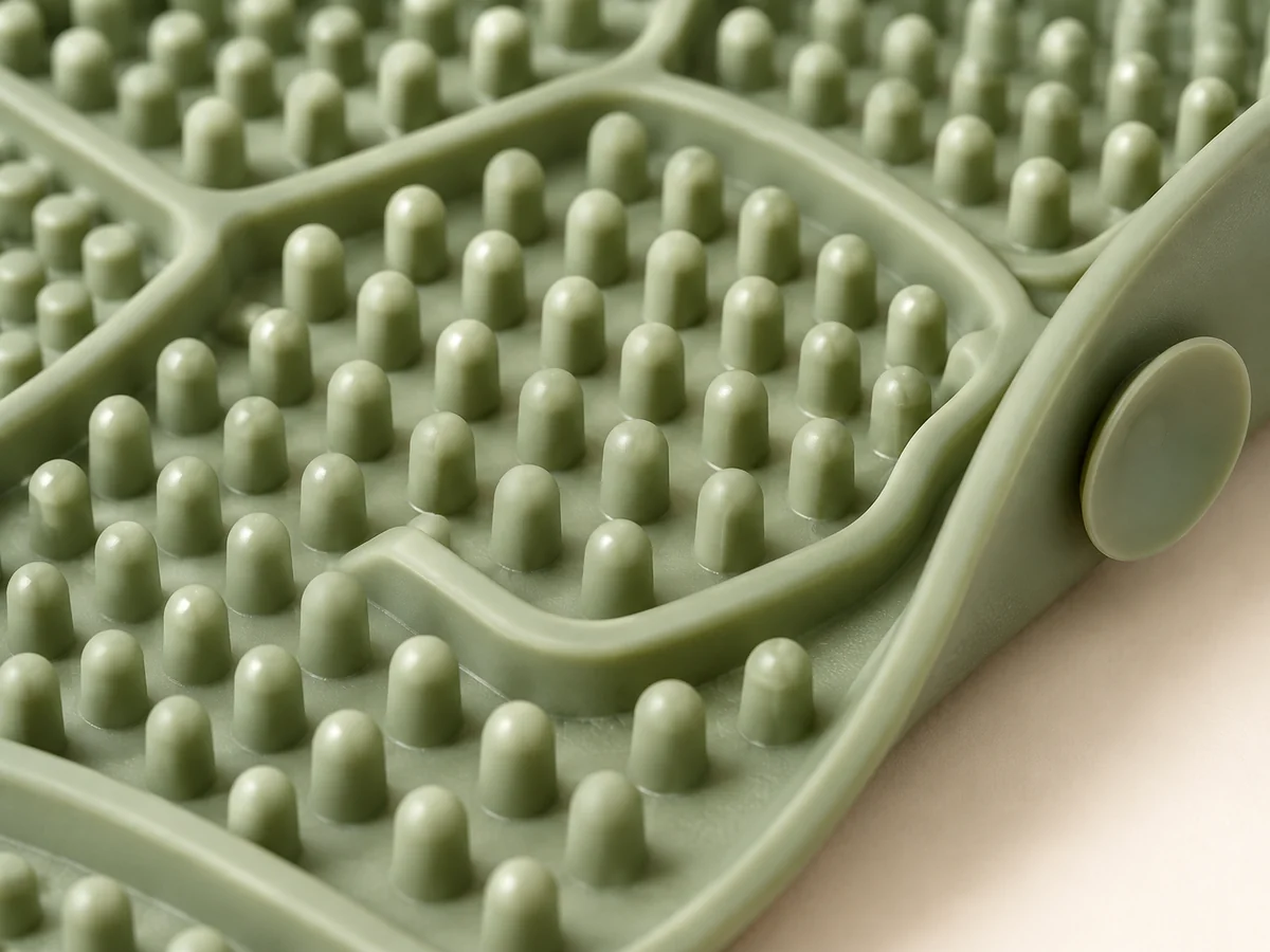 Lick mat illustrative construction close-up
