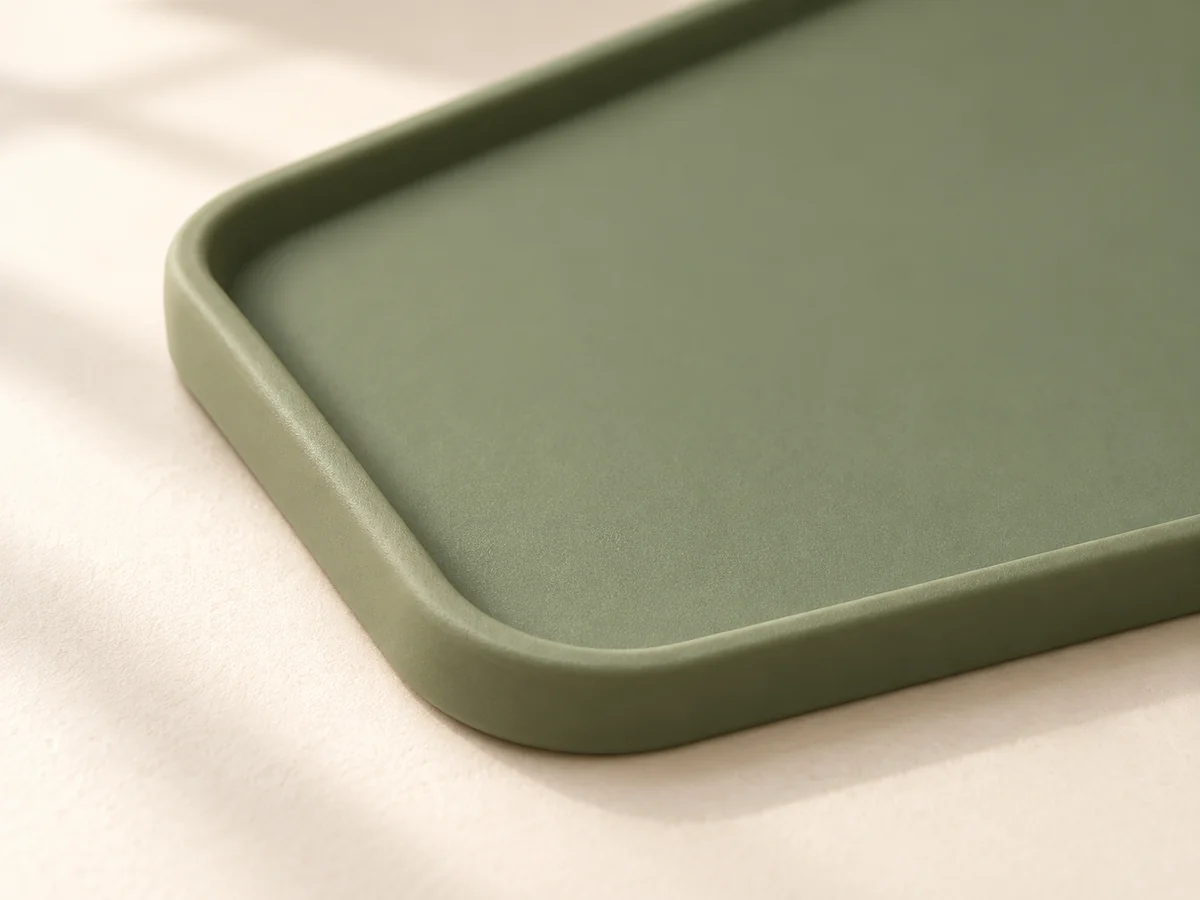 Silicone feeding mat illustrative construction close-up
