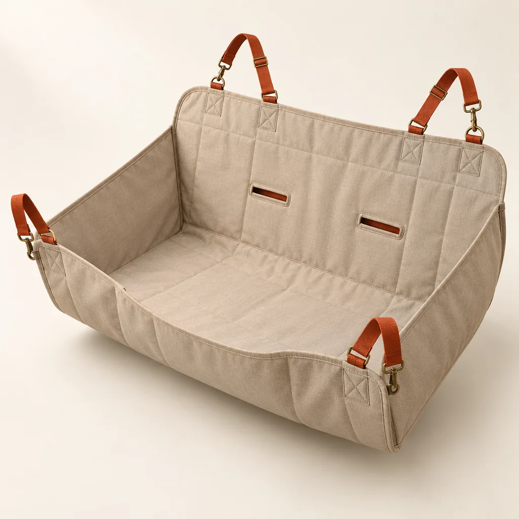 Car seat hammock, illustrative product development concept