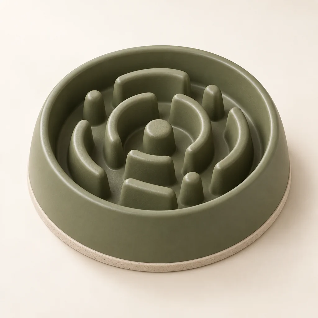 Slow feeder bowl, illustrative product development concept