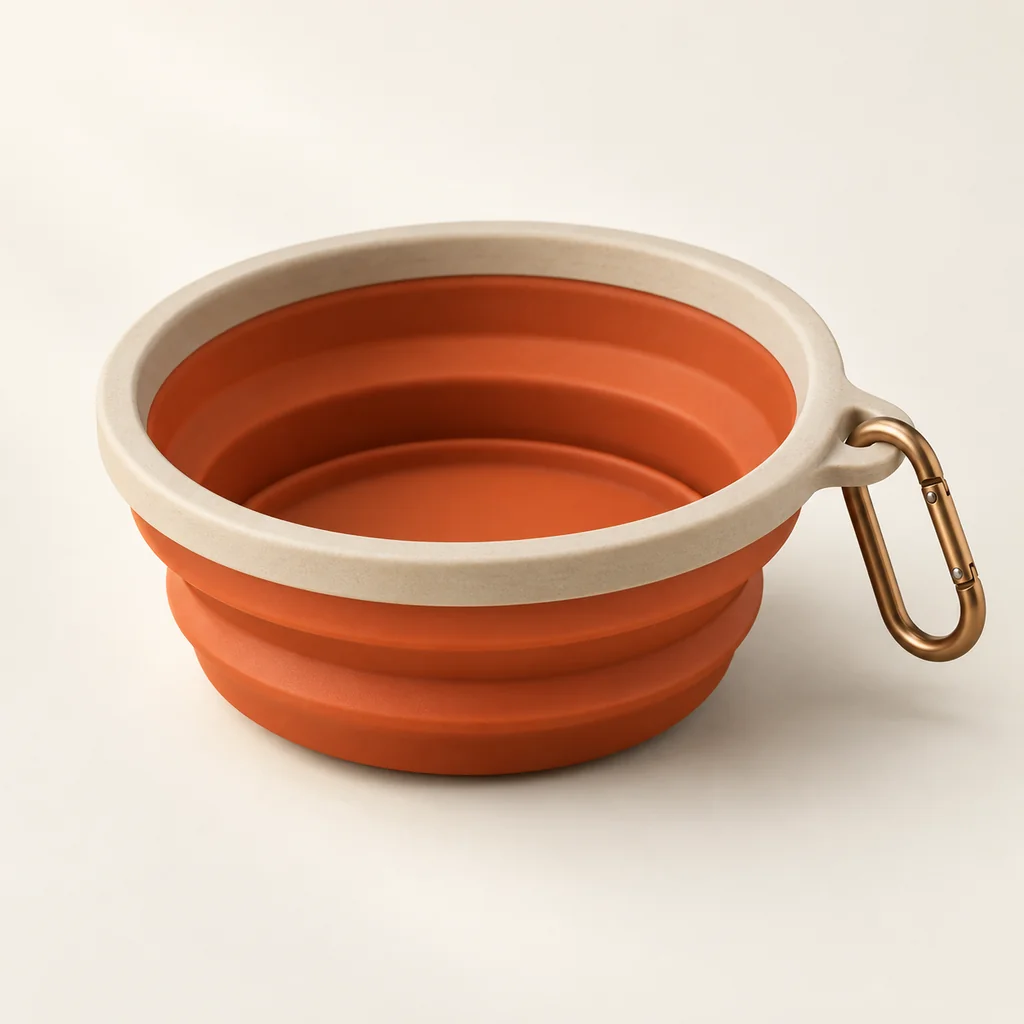 Collapsible travel bowl, illustrative product development concept