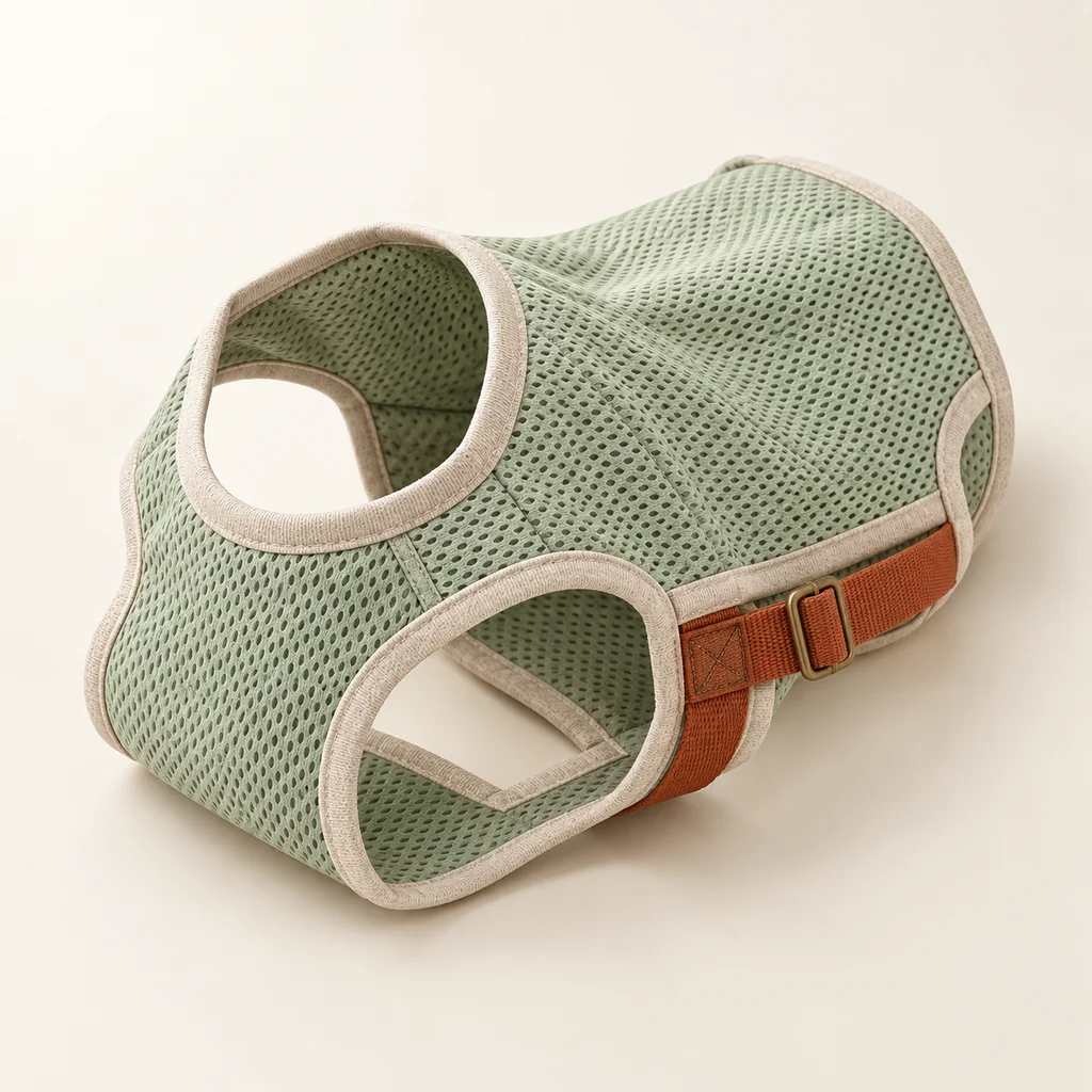 Dog cooling vest, illustrative product development concept