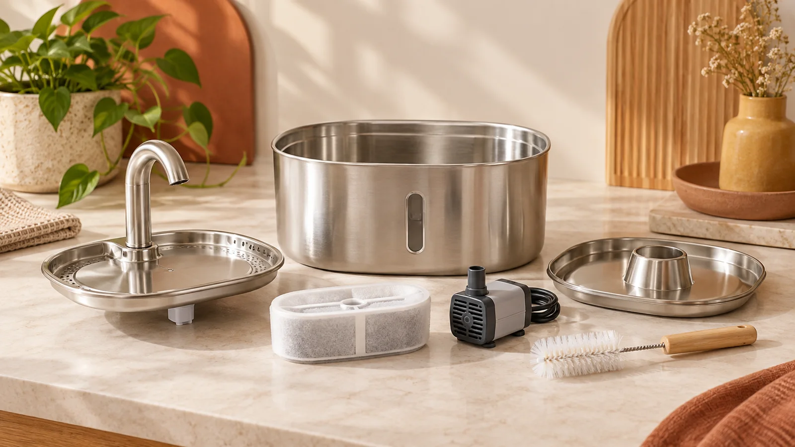 Cat water fountain OEM guide: cleanability, pumps and replacement parts — pet product sourcing guide