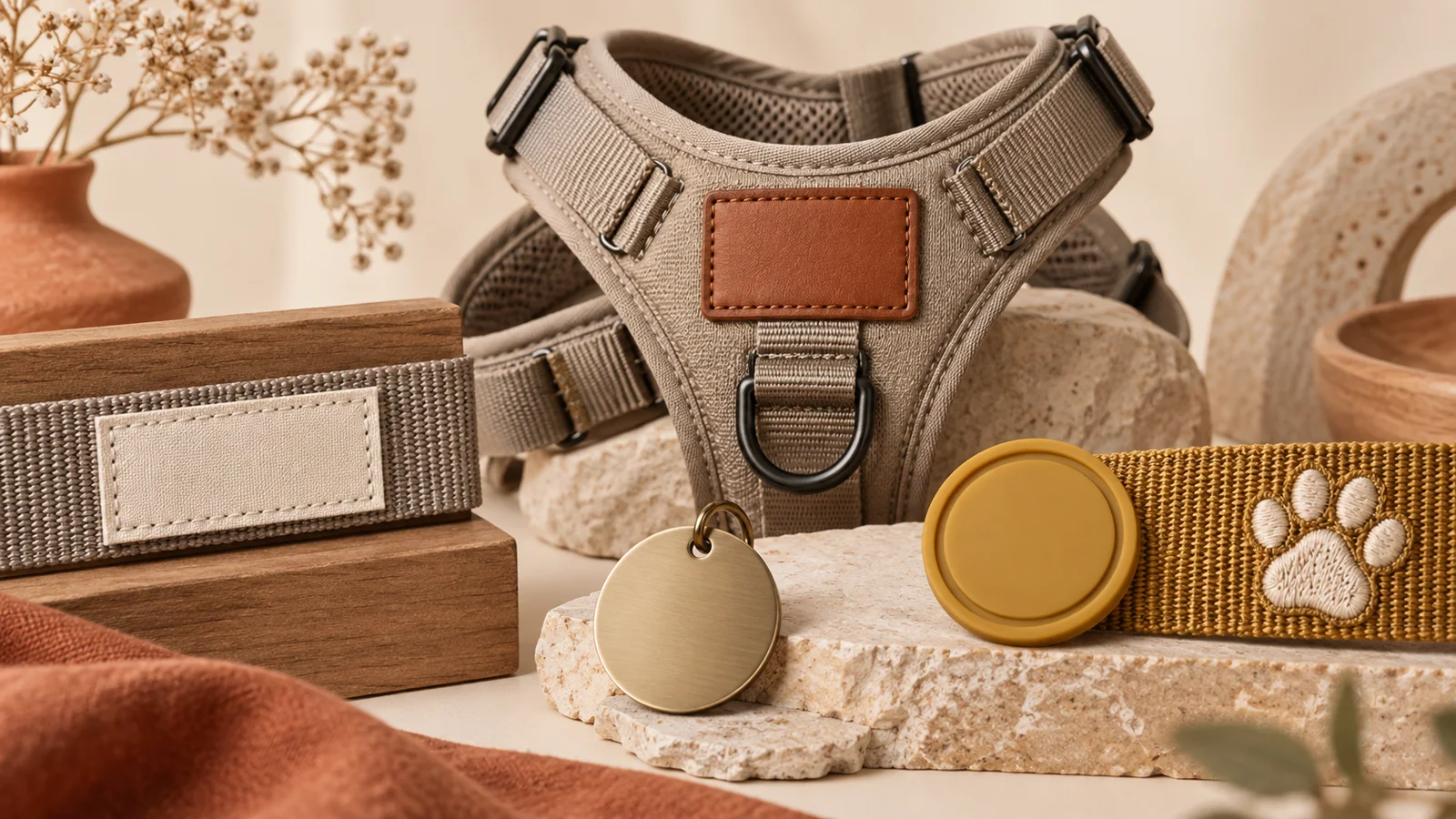 Custom logo methods for pet accessories: woven labels, print, embossing and laser marks — pet product sourcing guide